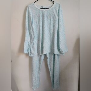 Charter Club Intimates | White + Light Blue Floral Pajama Set | XXXL | NWOT